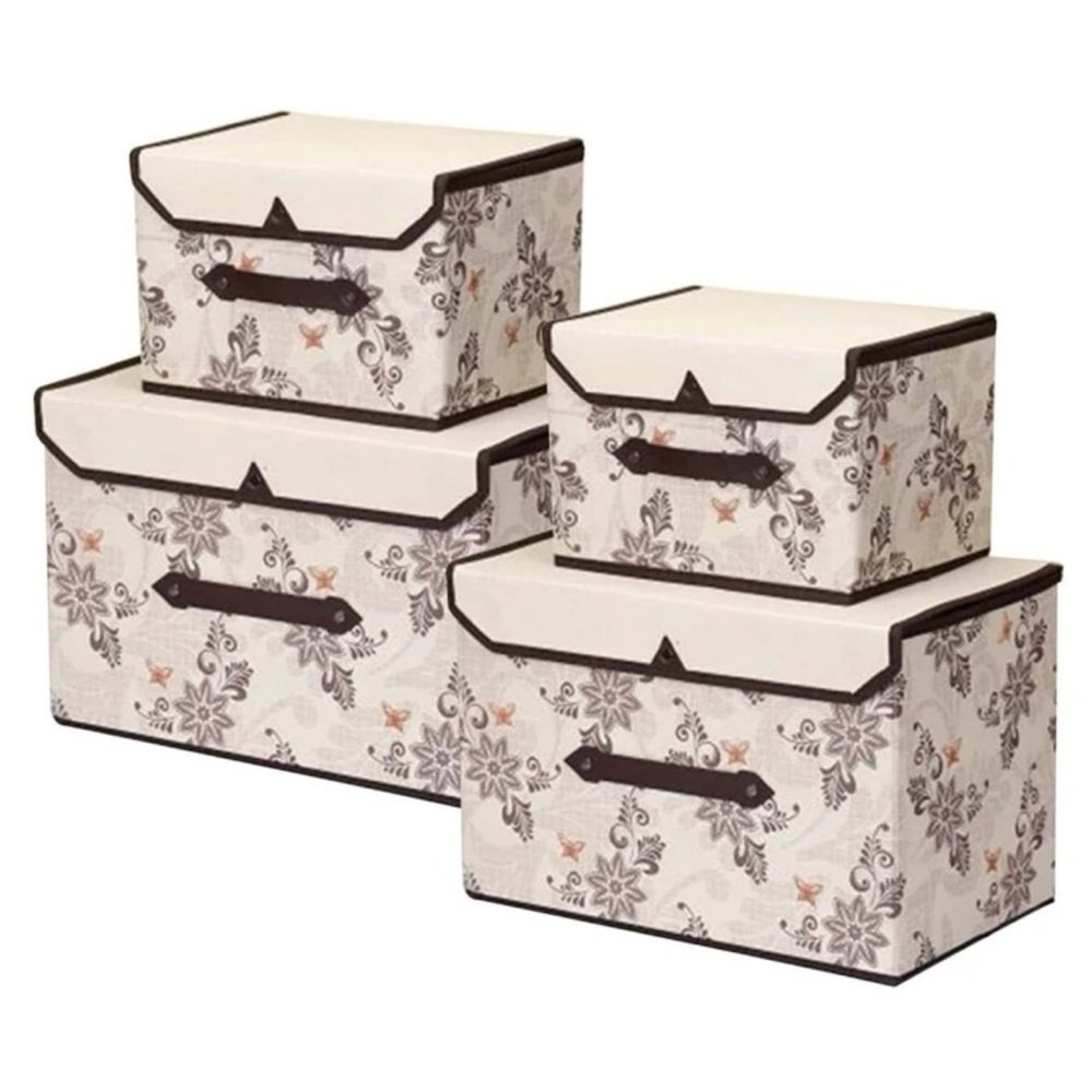Floral Pattern Fabric Storage Box Set - Picture 3 of 4